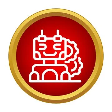 Robot icon representing artificial intelligence and automation 스톡 일러스트