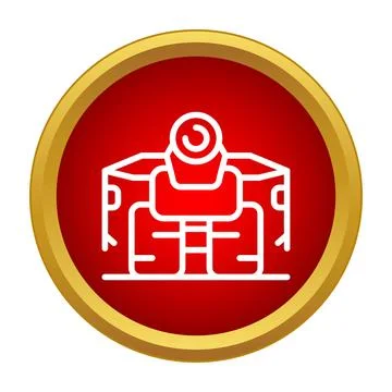 Robot icon representing artificial intelligence and future technology Stock Illustration