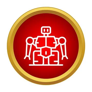 Robot icon representing artificial intelligence and automation Stock Illustration