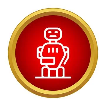 Robot icon representing artificial intelligence and automation technology Illustrazione stock