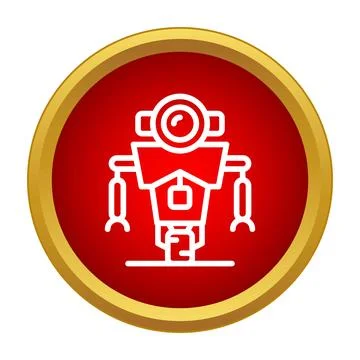 Robot icon representing artificial intelligence and automation Stock Illustration