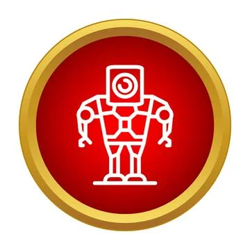 Robot icon representing artificial intelligence and automation 스톡 일러스트