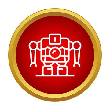 Robot icon representing artificial intelligence and automation Stock Illustration