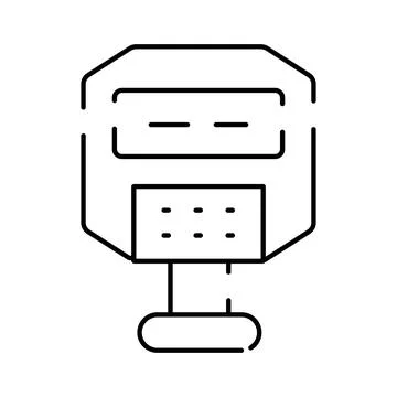 Robot icon representing artificial intelligence and technology Stock Illustration
