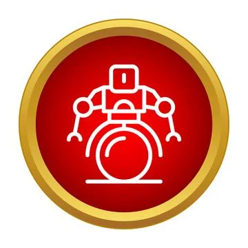 Robot icon representing artificial intelligence technology Illustrazione stock