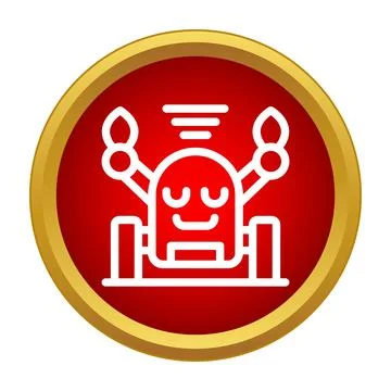 Robot icon representing artificial intelligence and automation technology Stockillustratie