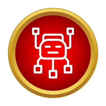 Robot icon representing artificial intelligence and automation イラスト素材