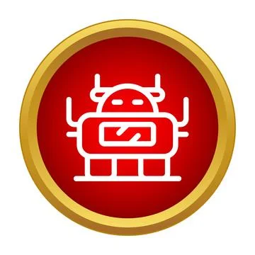 Robot icon representing artificial intelligence technology Stockillustratie