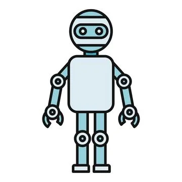 Robot icon representing modern artificial intelligence technology 库存插图