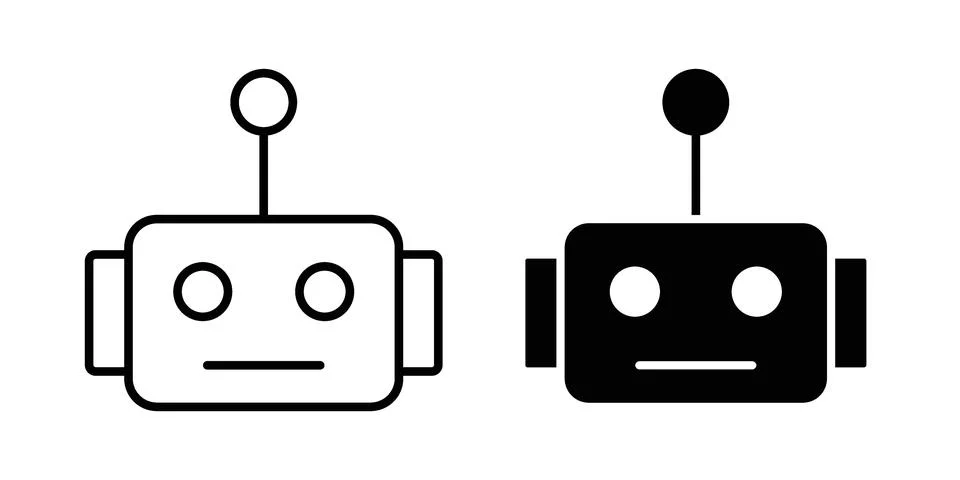 Robot icon set, collection of vector icons Stock Illustration