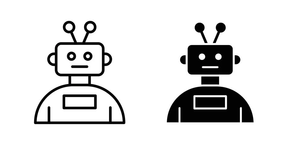 Robot icon set. Vector EPS 10 Stock-Illustration