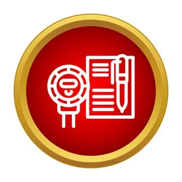Robot icon signing digital smart contract document Stockillustratie