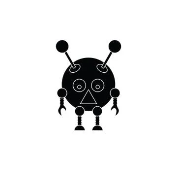 Robot icon support bot icon online support heip sign Stock Illustration