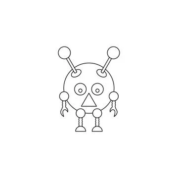Robot icon support bot icon online support heip sign Stock Illustration