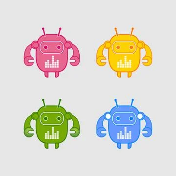 Robot icon Vector concept illustration for design Creative Design Icon Robot Stock Illustration