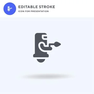 Robot icon vector, filled flat sign, solid pictogram isolated on white, logo  Stock Illustration
