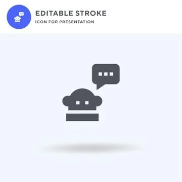 Robot icon vector, filled flat sign, solid pictogram isolated on white, logo Stock Illustration