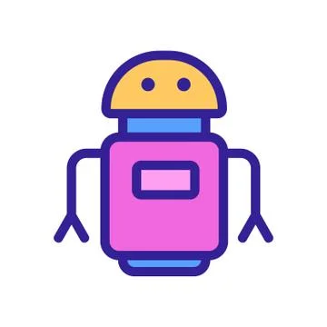 Robot icon vector. Isolated contour symbol illustration Illustrazione stock