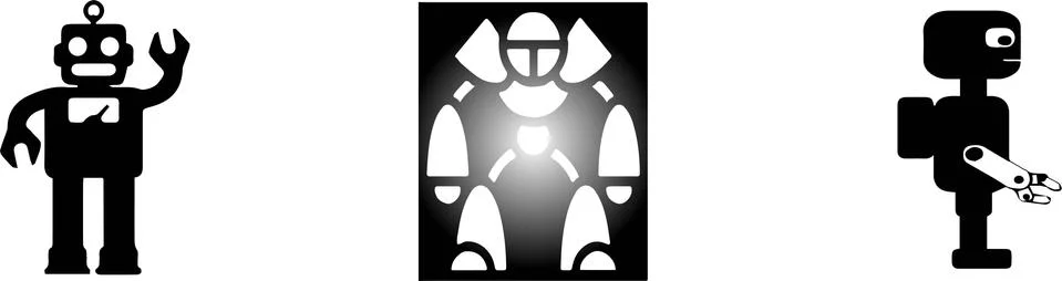 Robot icon on white background Stock Illustration