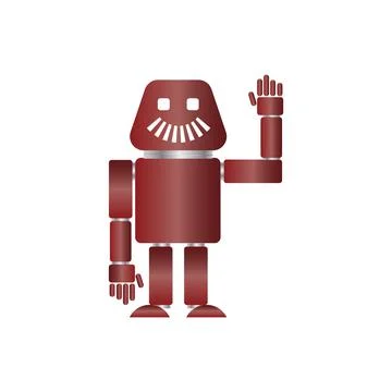 Robot icon on white Stock Illustration
