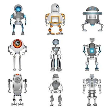 Robot icons Stock Illustration
