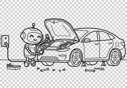 Robot Illustrazione stock