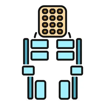 Robot illustration showing humanoid machine and ai concept Stock Illustration