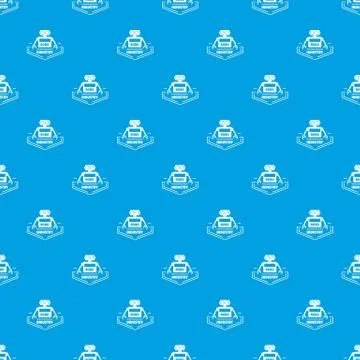 Robot industry pattern seamless blue Stock Illustration