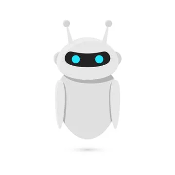 Robot isolated on white background. Bot design. Vector illustration Stock Illustration