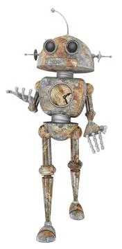 Robot isolated on white background Stock Illustration
