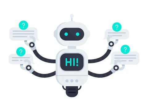 Robot isolated on white background Stock Illustration