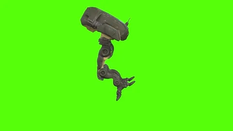 Robot Jumping Green Screen Animation 4k Rendering Stock Footage 263273522