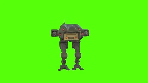 Robot Jumping Green Screen Animation 4k Rendering Stock-Footage 263273571