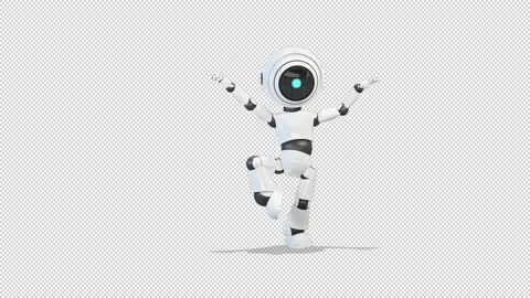 Robot Kung Fu fight 库存影片 163346547