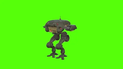 Robot Landing Green Screen Animation 4k Rendering 動画素材 263273405