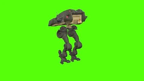 Robot Landing Green Screen Animation 4k Rendering Stock Footage 263273409