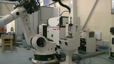 Robot laser cutting Video stock 10841266