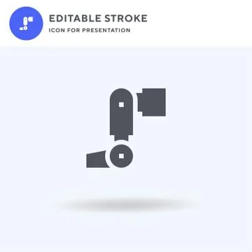 Robot Leg icon vector, filled flat sign, solid pictogram isolated on white, l Stockillustratie
