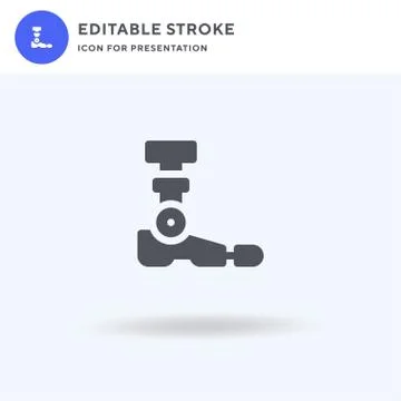 Robot Leg icon vector, filled flat sign, solid pictogram isolated on white, l Stock Illustration