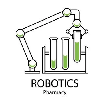 Robot limb logo Stock Illustration