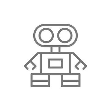 Robot line icon. Stock-Illustration
