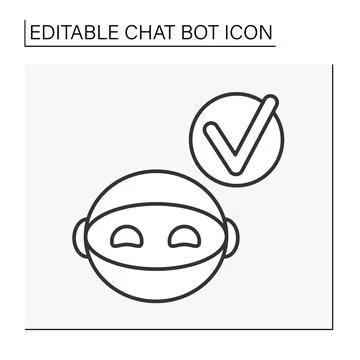 Robot line icon Stock Illustration