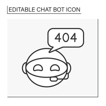 Robot line icon Stock Illustration