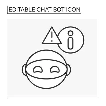 Robot line icon Stock Illustration