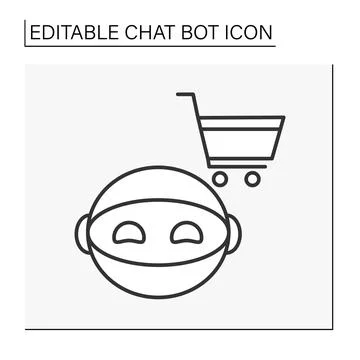 Robot line icon Stock Illustration