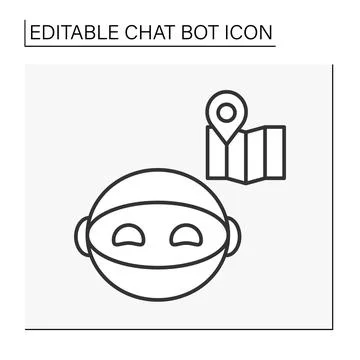 Robot line icon Stock Illustration