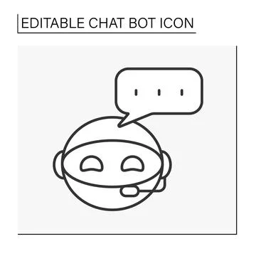 Robot line icon Stock Illustration