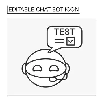 Robot line icon Illustrazione stock