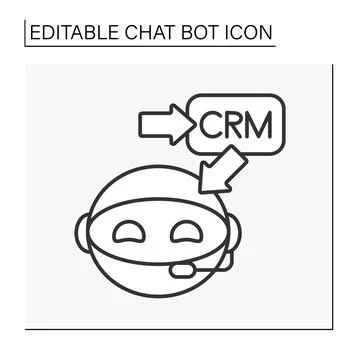 Robot line icon Stock Illustration