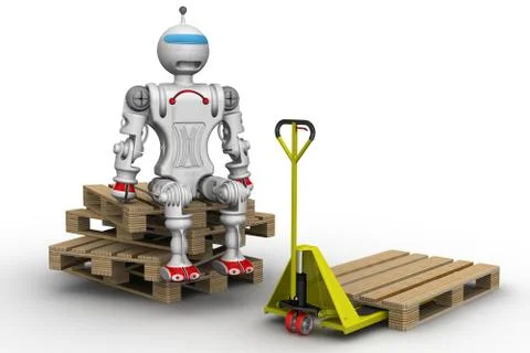 Robot loader Illustrazione stock